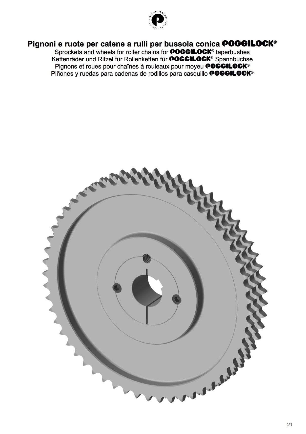 Kettingwiel met Poggilock spanbus